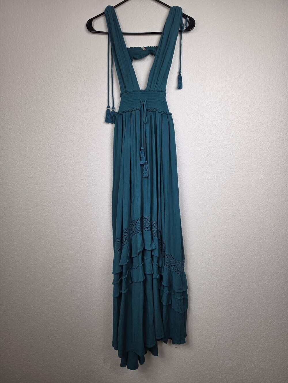 Free People Teal Blue Maxi Dress XS